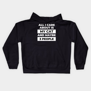 All I Care About Is My Cat Kids Hoodie